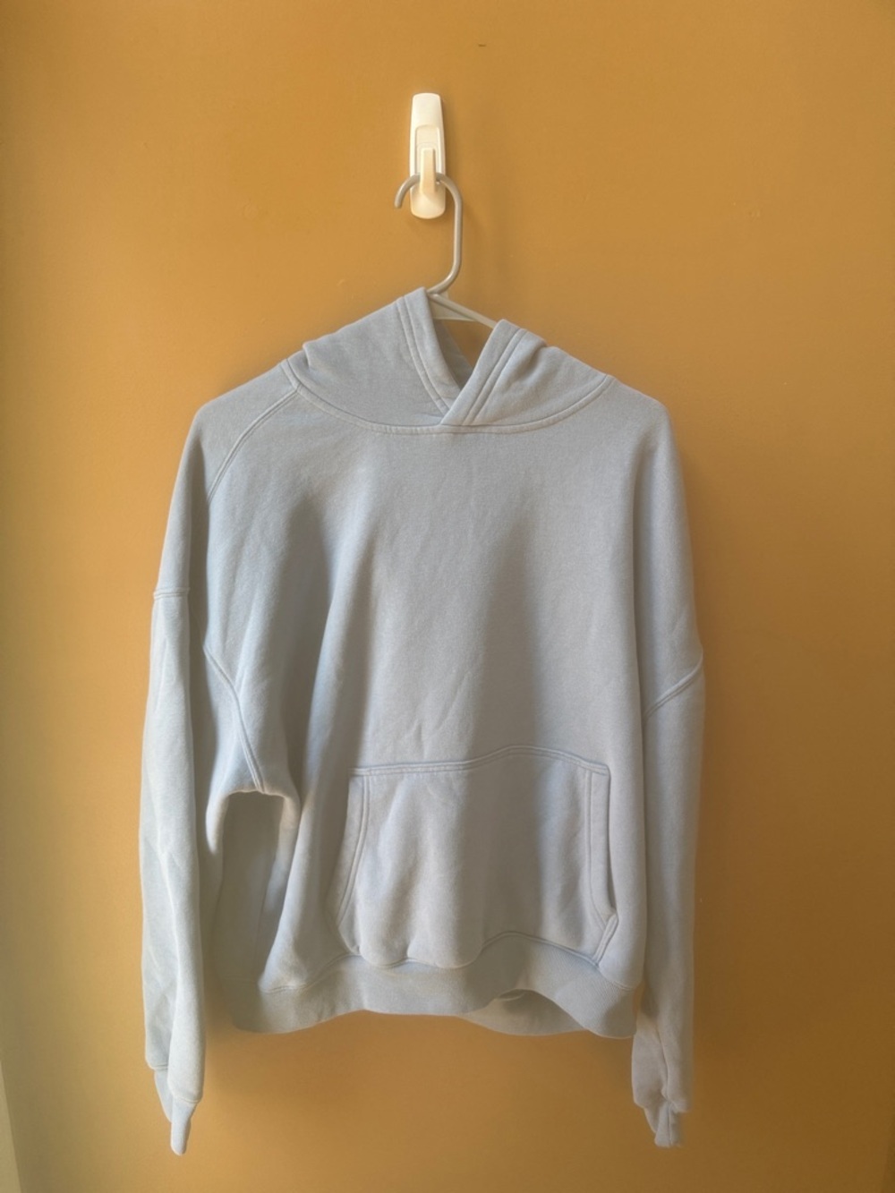 Men's Size M Boxy Fit Hollister Light Blue Cozy Hoodie - Picture 1 of 5